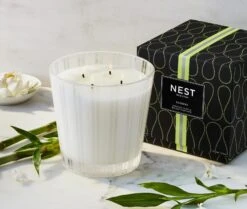 Bamboo Luxury Candle -Scented Serenity Shop NESTNY CORE BM CAN LX 3