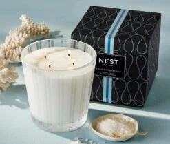 Ocean Mist & Sea Salt Luxury Candle -Scented Serenity Shop NESTNY CORE OS CAN LX 3