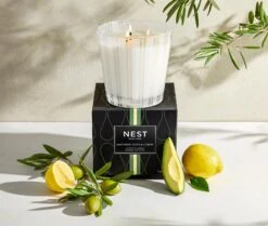 Santorini Olive & Citron 3-Wick Candle -Scented Serenity Shop NESTNY CORE SOC CAN 3W 3