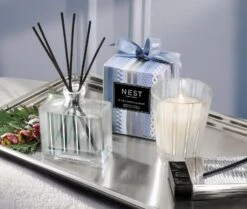 Blue Cypress & Snow Classic Candle -Scented Serenity Shop NESTNY FF BSN CAN CL 4