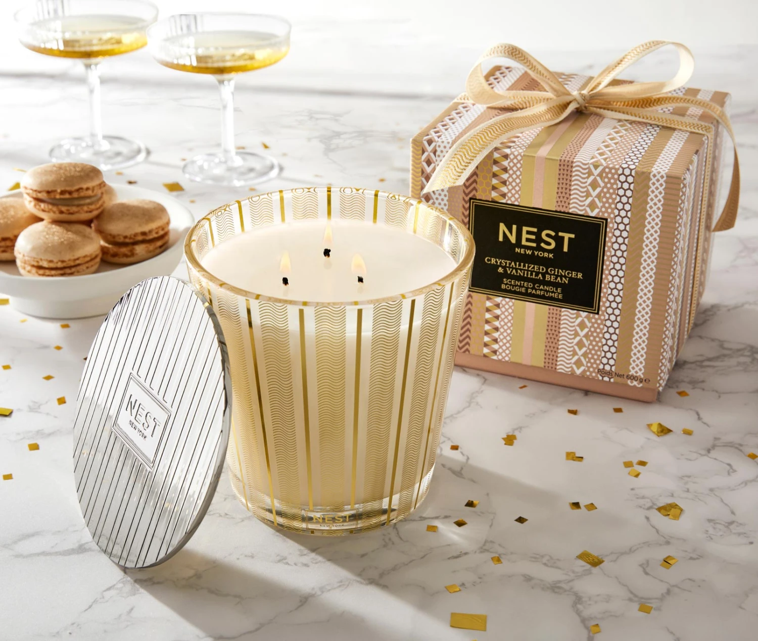 Crystallized Ginger & Vanilla Bean 3-Wick Candle 2 Crystallized Ginger & Vanilla Bean 3-Wick Candle - Image 2