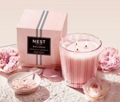 Himalayan Salt & Rosewater 3-Wick Candle 6 Himalayan Salt & Rosewater 3-Wick Candle -Scented Serenity Shop NESTNY WELL HSR CAN 3W 3